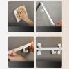 F&Y Wall Mounted Kitchen Hook Rack Space Aluminum Kitchen Utensils Hanger Non Punch Spoon Shovel Chopping Board Storage Rack White (10 Hooks 50cm) view 4