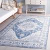 Safavieh Washable Rug Arizona Collection - 4' x 6', Ivory & Blue, Slip Resistant & Easy to Clean, Ideal for Foyer, Kitchen, Nursery, Office, Bedroom (ARZ217A) view 1