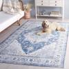 Safavieh Washable Rug Arizona Collection - 4' x 6', Ivory & Blue, Slip Resistant & Easy to Clean, Ideal for Foyer, Kitchen, Nursery, Office, Bedroom (ARZ217A) view 2