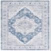 Safavieh Washable Rug Arizona Collection - 4' x 6', Ivory & Blue, Slip Resistant & Easy to Clean, Ideal for Foyer, Kitchen, Nursery, Office, Bedroom (ARZ217A) view 3