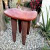 28" Senufo Stool X-Large Hand-carved Wooden Side Stool| Wood Stool| African Senufo Tribal Art| End Table Stool| Side Stool| African Bench-A view 1