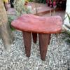 28" Senufo Stool X-Large Hand-carved Wooden Side Stool| Wood Stool| African Senufo Tribal Art| End Table Stool| Side Stool| African Bench-A view 2