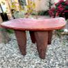 28" Senufo Stool X-Large Hand-carved Wooden Side Stool| Wood Stool| African Senufo Tribal Art| End Table Stool| Side Stool| African Bench-A view 3