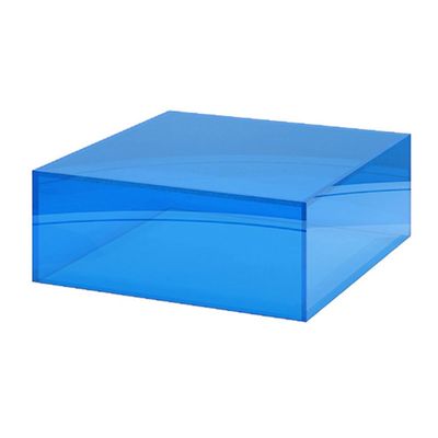 YJEUZCD Acrylic Risers Display, Versatile Square Retail Box, Candy Table Decorative Stand, Merchandise Storage, Product Platform Marketing Holders(Dark Blue,15.7x15.7x5.9in)