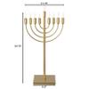 Chabad Style Hanukkah Menorah for Entryway, Living Room, Office, and Kitchen with LED Light Bulbs and Remote Control for Easy Daily Hanukkah Lighting Sequence (Gold, Round Shaped) view 4