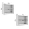 Bush Home Universal Small 2 Shelf Bookcase in Black Walnut - Set of 2, Matching Storage and Display Bookshelves for Home Office or Living Room Organization view 3