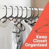 Black Plastic Hangers 200 Pack Heavy-Duty Plastic Hangers Slim and Space-Saving, Durable and Lightweight PP with Non-Slip Shoulder Notches for Slip Dresses, Suits, Jackets & Camisoles view 3