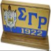 TCEShop Sigma Gamma/ Rho Wood Desk Top Founders Piece [Brown - 11" x 5.5"] - ID#143738 view 1