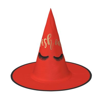 QHWLR Eyelash print Halloween witch hat, Easter pointed hat, wedding carnival,birthday party decoration