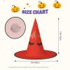 QHWLR Eyelash print Halloween witch hat, Easter pointed hat, wedding carnival,birthday party decoration view 3