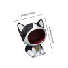 Yajuyi Cat Statue Art Craft Ornament Entrance Key Bowl Desktop Storage Container Candy Bowl for Cabinet, Black view 2