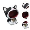 Yajuyi Cat Statue Art Craft Ornament Entrance Key Bowl Desktop Storage Container Candy Bowl for Cabinet, Black view 3