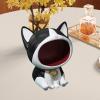 Yajuyi Cat Statue Art Craft Ornament Entrance Key Bowl Desktop Storage Container Candy Bowl for Cabinet, Black view 4