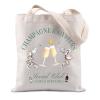 Lywjyb Birdgot Champagne and Oyster Themed Tote Bag Champagne and Oyster Social Club Lover Gift Bachelorette Party Gift (CHAMPAGNE & OYSTERS tote) view 1