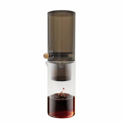 FixtureDisplays 15oz/ 450ml, Dripper Iced Coffee Brewer Maker with Adjustable Water Flow, Stainless Steel Filter Cold Brew Infuser for Home and Office 22114-NF