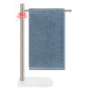 BathAce Hand Towel Holder, L-Shape Hand Towel Stand with Marble Base, Stainless Steel Swivel Hand Towel Rack Bar Standing for Bathroom Kitchen Countertop, 1 Arm (Brushed Nickel) view 1