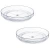 2 Pack, 10 Inch Clear Non-Skid Lazy Susan Organizers - Turntable Rack for Kitchen Cabinet, Pantry Organization and Storage, Fridge, Bathroom Closet, Vanity Countertop Makeup Organizing, Spice Rack view 1