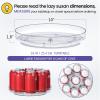 2 Pack, 10 Inch Clear Non-Skid Lazy Susan Organizers - Turntable Rack for Kitchen Cabinet, Pantry Organization and Storage, Fridge, Bathroom Closet, Vanity Countertop Makeup Organizing, Spice Rack view 2