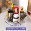 2 Pack, 10 Inch Clear Non-Skid Lazy Susan Organizers - Turntable Rack for Kitchen Cabinet, Pantry Organization and Storage, Fridge, Bathroom Closet, Vanity Countertop Makeup Organizing, Spice Rack view 3