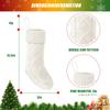 VIBILIA Christmas Stockings 4 Pack, 18 Inches Large Size Knitted Xmas Stocking for Fireplace, Holiday Party Decorations (White) view 2