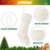 VIBILIA Christmas Stockings 4 Pack, 18 Inches Large Size Knitted Xmas Stocking for Fireplace, Holiday Party Decorations (White) view 3