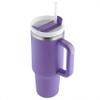 40 oz Stainless Steel cup,vaso de acero inoxidable, colddrinks, hot drinks,coffee cup for travel,car cup holder friendly,cup whit lid and straw,spill proof cup (deep lilac) view 1