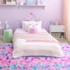 Tepook Soft Rainbow Rug for Girls Room 6x9 Feet, Cute Fluffy Girls Bedroom Area Rug, Shaggy Princess Rug Colorful Carpet for Kids Teens Toddler Playroom Nursery Reading Nook, Hot Pink view 4