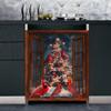 MLGB Christmas Tree Kitchen Decor Magnet Dishwasher Cover Panel Decal, Window Red Bird Fridge Magnet Cover, Winter Birds Home Appliance Full Stickers for Dishwasher, Magnetic 23" x 26" view 1