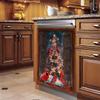MLGB Christmas Tree Kitchen Decor Magnet Dishwasher Cover Panel Decal, Window Red Bird Fridge Magnet Cover, Winter Birds Home Appliance Full Stickers for Dishwasher, Magnetic 23" x 26" view 2