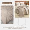Lady Ann Oversized King Bedspreads 120x120, Extra Large 3 Pieces Leaves Print Summer Oversized Quilts Coverlet for King Bed Linen Feel Ultra Soft Lightweight and Thin Bedspreads & Coverlets Bed Set view 4