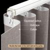Ceiling Curtain Track Rail, Top/Side-Mounted Sliding Curtain Track, Aluminum Curtain Straight Track, Ripplefold Snap Track with Tape Set for Living Room Bedroom Room Divider(210cm(6.9FT)) view 2