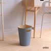 Umbra Woodrow 2-Gallon Modern Wooden Trash Can Wastebasket, Attractive Bin for Garbage or Recycling, Suitable for Home or Office, Slate Blue view 2