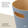 Umbra Woodrow 2-Gallon Modern Wooden Trash Can Wastebasket, Attractive Bin for Garbage or Recycling, Suitable for Home or Office, Slate Blue view 4