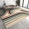 2x4 Runner Rug Retro Abstract Boho Rugs for Entryway, Geometric Rainbow Stripes Mid Century Washable Kitchen Rugs Soft Non Slip Anti Fatigue for Sink Laundry Indoor Hallways view 1