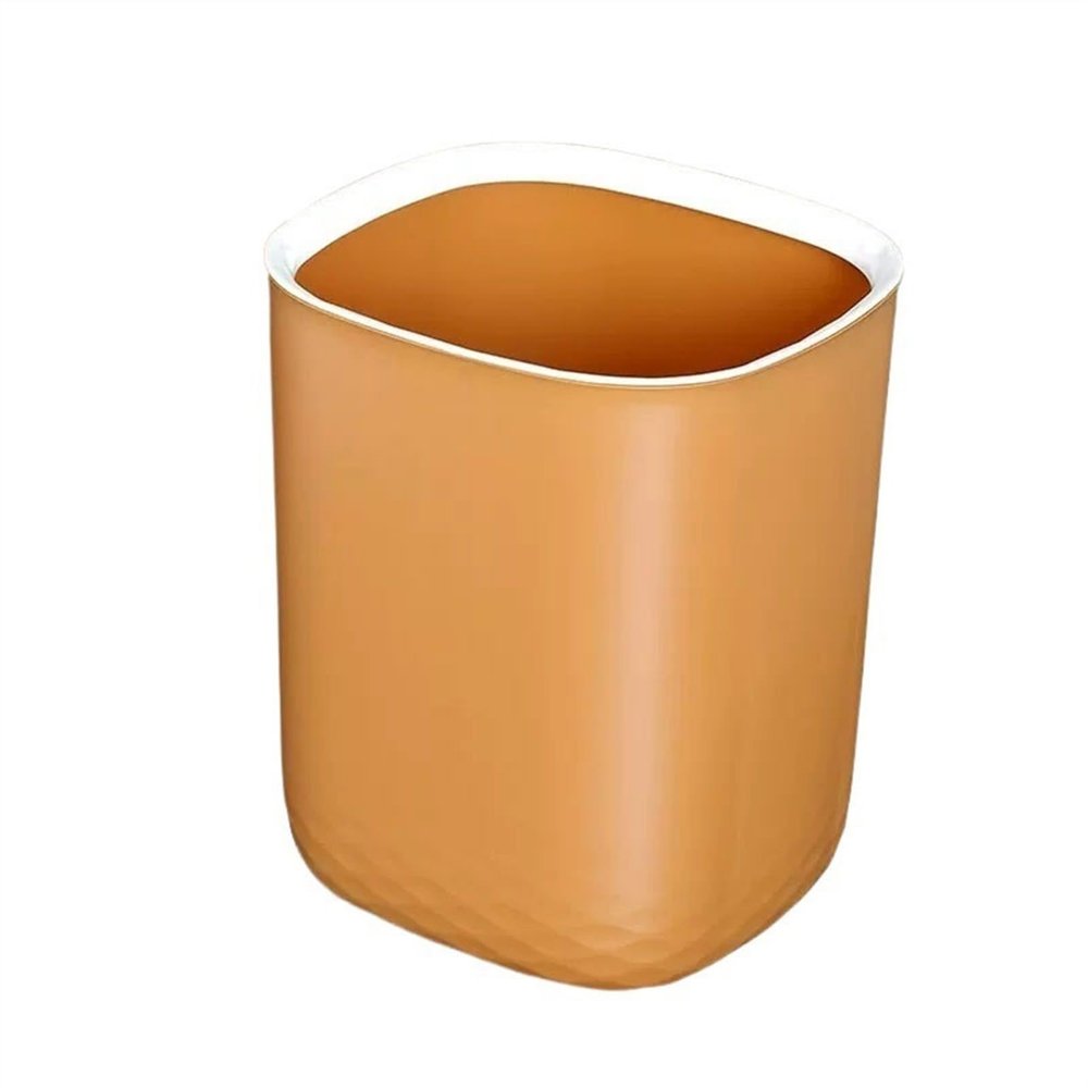yanzhuen001 Fashionable Indoor Garbage Bin, Trash Can Household Large Capacity Toilet Office Living Room Paper Basket Kitchen Kitchen Waste Storage Bucket,Get More Storage(Orange,Medium)