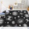 Sports Balls Carpet Rug - Black Balls Rug for Boys Kids Room Sports Rugs for Boys Bedroom, 5'7' view 4