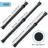 Spring Tension Rod, Goowin Small Tension Rod, 5/8" Diameter No Drilling Expandable Short Tension Rods Spring Rods, Tension Rods for Closet, Cupboard, Hanging Clothes, Black, 3 Pack (10-15.7 inch) view 3