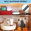 Spring Tension Rod, Goowin Small Tension Rod, 5/8" Diameter No Drilling Expandable Short Tension Rods Spring Rods, Tension Rods for Closet, Cupboard, Hanging Clothes, Black, 3 Pack (10-15.7 inch) view 4