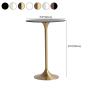 KWOKING Round Scandinavian Bar Table with Metal Pedestal Base & Easy Assembly - Without Chairs High Bar Table Round Table Cocktail Table Balcony Wood Bar Table Black 31.5" L x 31.5" W x 41.3" H view 3