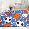 Sports Balls Carpet Rug - Balls Rug for Boys Kids Room Sports Rugs for Boys Bedroom, 5'7' view 4