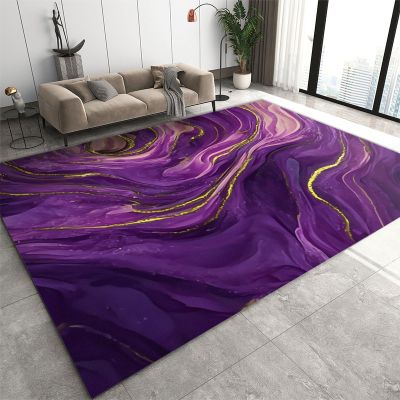 2x4 Runner Rug Purple Gradient Marble Rugs for Entryway, Luxury Paint Fluid Gold Stripes Washable Kitchen Rugs Soft Non Slip Anti Fatigue for Sink Laundry Indoor Hallways
