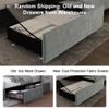 GEGOFORU Full Bed Frame with LED Lighting and Storage Drawers, No Box Spring Needed, Supports 900 lbs, Easy Assembly, Quiet and Sturdy Design, Velvet Gray view 4