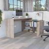 Zjjseloru L Shaped Desk,59" Home Office Desk with Open & Closed Storage,Corner Desk for Home Office Gaming - Light Gray view 3