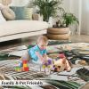 2x4 Runner Rug Modern Luxury Gold Green Tropical Rugs for Entryway, Rainforest Plants Monstera Palm Leaf Washable Kitchen Rugs Soft Non Slip Anti Fatigue for Sink Laundry Indoor Hallways view 4