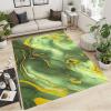 3x4 Rugs for Entryway Light Green Abstract Fluid Low Pile Area Rug, Olive Liquid Marble Kids Bedroom Rug Soft for Coffee Shop Living Room Under Table Game Room view 2