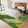3x4 Rugs for Entryway Light Green Abstract Fluid Low Pile Area Rug, Olive Liquid Marble Kids Bedroom Rug Soft for Coffee Shop Living Room Under Table Game Room view 3