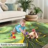 3x4 Rugs for Entryway Light Green Abstract Fluid Low Pile Area Rug, Olive Liquid Marble Kids Bedroom Rug Soft for Coffee Shop Living Room Under Table Game Room view 4