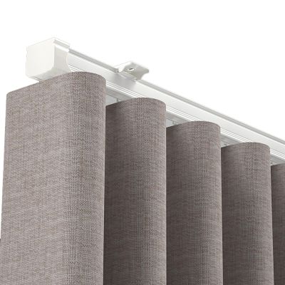 Wall/Ceiling Mount Curtain Track Rail, Heavy Duty Aluminum Water Wave Curtain Track Cross Closure for Better Light Blocking, Curtain Rod For Office, Living Room, Bedroom (100 cm - 600 cm)(600cm(19.7ft