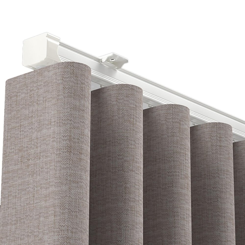 Wall/Ceiling Mount Curtain Track Rail, Heavy Duty Aluminum Water Wave Curtain Track Cross Closure for Better Light Blocking, Curtain Rod For Office, Living Room, Bedroom (100 cm - 600 cm)(600cm(19.7ft