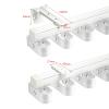 Wall/Ceiling Mount Curtain Track Rail, Heavy Duty Aluminum Water Wave Curtain Track Cross Closure for Better Light Blocking, Curtain Rod For Office, Living Room, Bedroom (100 cm - 600 cm)(600cm(19.7ft view 2